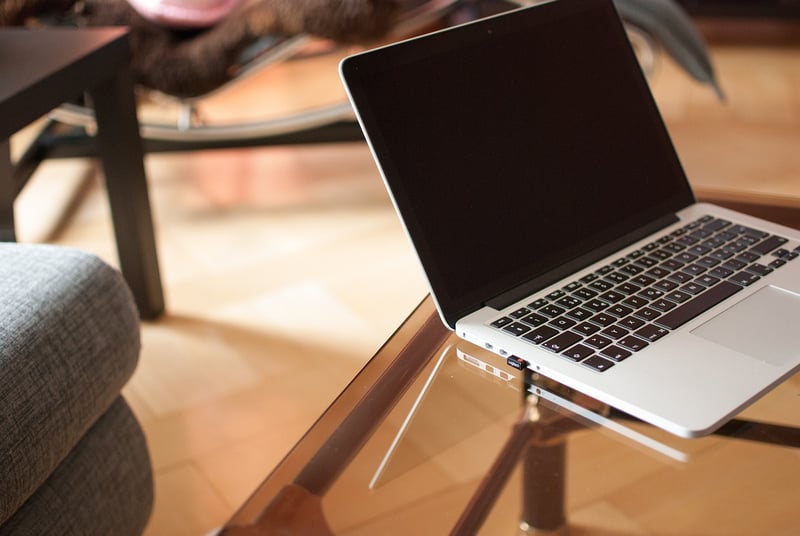 Laptop on a desk